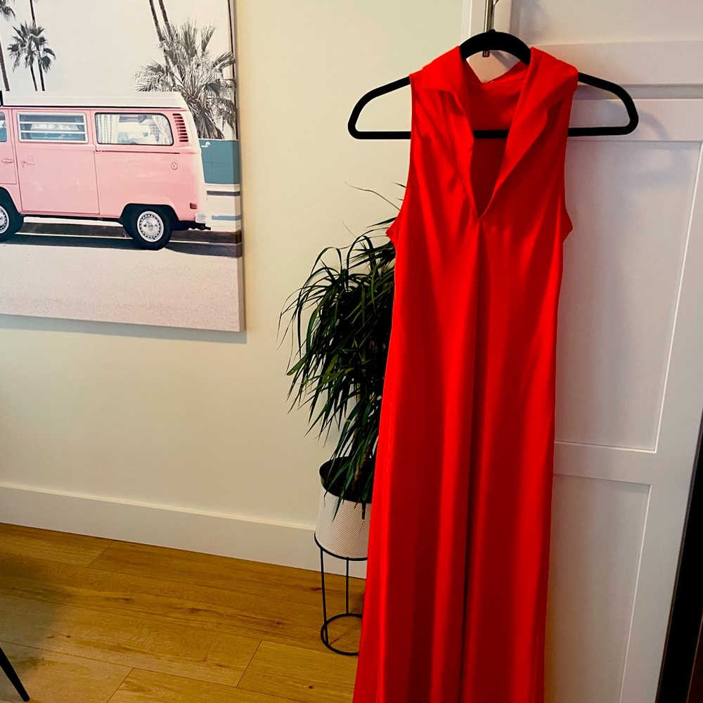 Peter Cohen bright orange maxi dress Size Medium